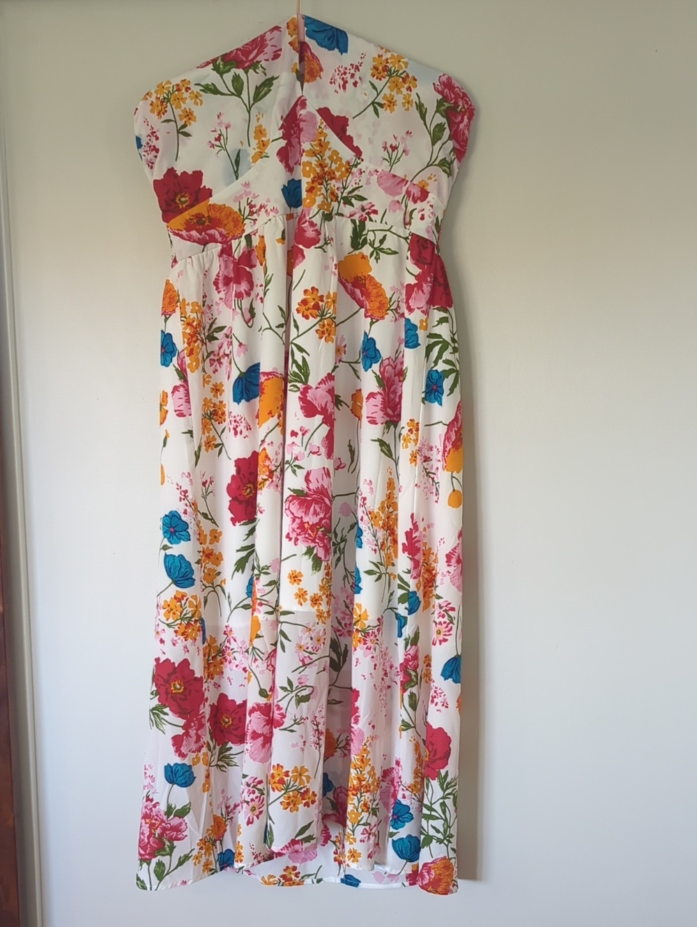 Strapless Floral Dress